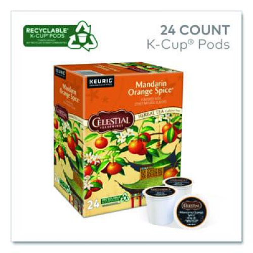 Celestial Seasonings Mandarin Orange Spice Herb Tea K-Cups 24/Box (14735)