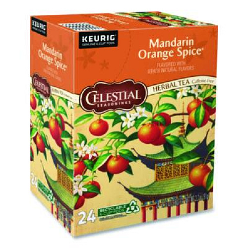 Celestial Seasonings Mandarin Orange Spice Herb Tea K-Cups, 96/Carton (14735CT)