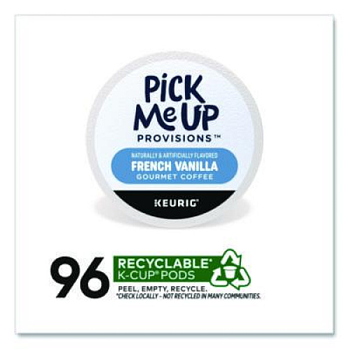 Pick Me Up Provisions French Vanilla Coffee K-Cups, 96/Carton (PM62434CT)