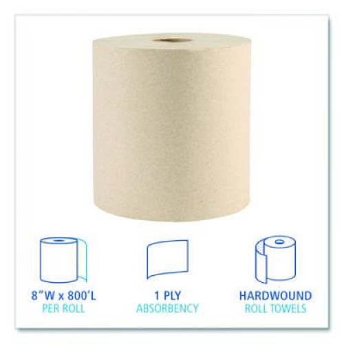 Boardwalk Green Xtra Roll Towels, 1-Ply, 8" x 800 ft, Natural, 6 Rolls/Carton, 55 Cartons/Pallet (32GREENPLT)