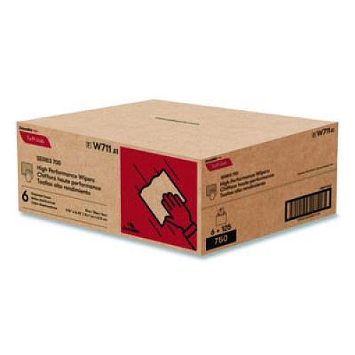 Cascades PRO Tuff-Job S700 High Performance Wipers, Blue, 9.75 x 16.75, 125/Box, 6 Boxes/Carton (W711)