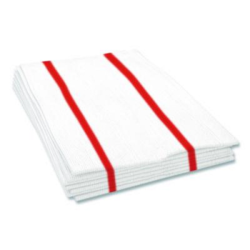 Cascades PRO Tuff-Job Guard Antimicrobial Towels, 12 x 21, 1/4 Fold, White/Red, 150/Carton (W923)