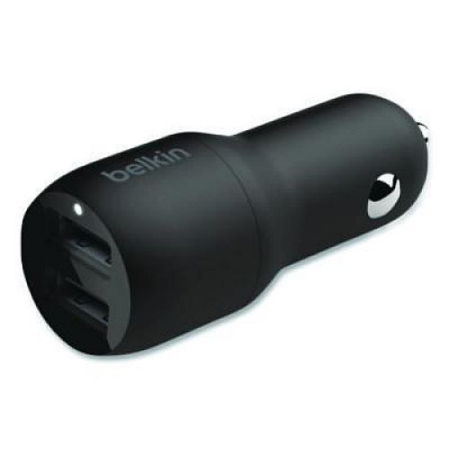Belkin BOOST CHARGE Dual Car Charger with PPS, USB-A/USB-C, Black (CCB004BT1MBK)