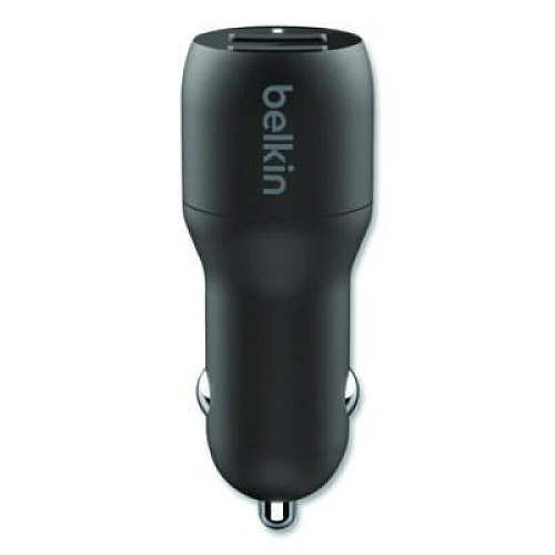 Belkin BOOST CHARGE Dual Car Charger with PPS, USB-A/USB-C, Black (CCB004BT1MBK)