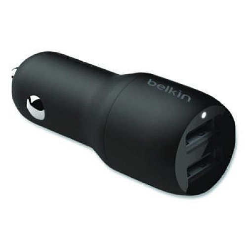 Belkin BOOST CHARGE Dual Car Charger with PPS, USB-A/USB-C, Black (CCB004BT1MBK)