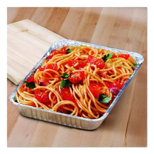 HFA Square Cake Pan, 30 Gauge, 48 oz, 8 x 8 x 1.53, Silver, Aluminum, 200/Carton (30830200)