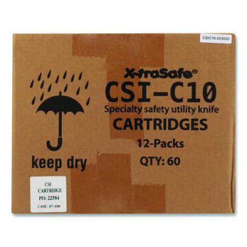 CrewSafe X-traSafe Blade Cartridges, Yellow, 12/Pack (CSIC10)