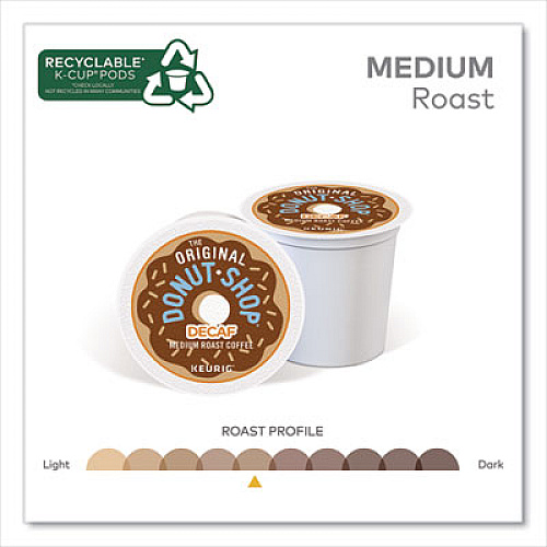 The Original Donut Shop Decaf Coffee K-Cups, 0.39 oz, 22/Box (60224101)
