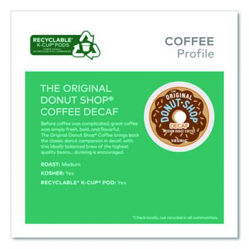 The Original Donut Shop Decaf Coffee K-Cup Pods, 48/Box (1635474)