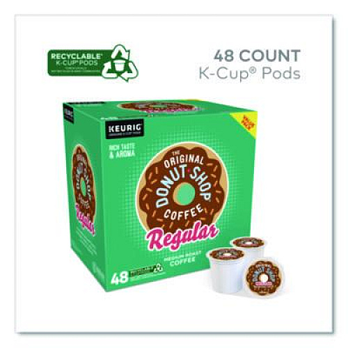 The Original Donut Shop Donut Shop Coffee K-Cups, Regular, 0.39 oz, 48/Box (1635475)