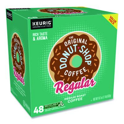 The Original Donut Shop Donut Shop Coffee K-Cups, Regular, 0.39 oz, 48/Box (1635475)