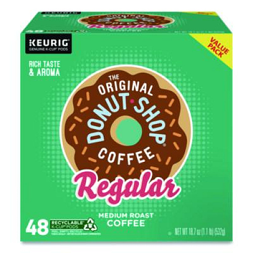 The Original Donut Shop Donut Shop Coffee K-Cups, Regular, 0.39 oz, 48/Box (1635475)