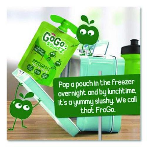 GoGo Squeez Fruit on the Go, (10) Apple/(10) Apple Cinnamon, 3.2 oz Pouch, 20/Box (24331019)