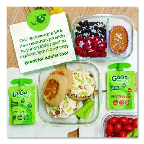 GoGo Squeez Fruit on the Go, (10) Apple/(10) Apple Cinnamon, 3.2 oz Pouch, 20/Box (24331019)