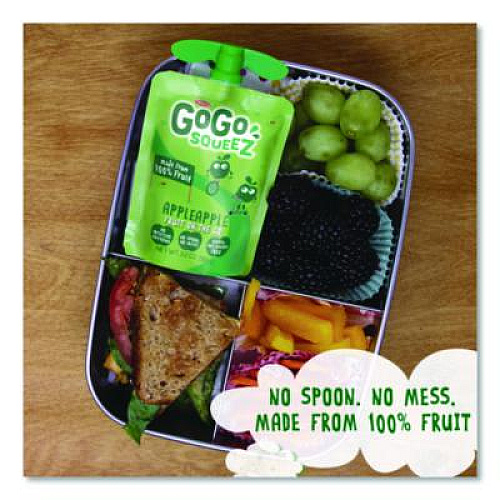 GoGo Squeez Fruit on the Go, (10) Apple/(10) Apple Cinnamon, 3.2 oz Pouch, 20/Box (24331019)
