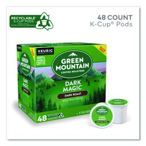 Green Mountain Coffee Dark Magic Extra Bold Coffee K-Cups, 0.4 oz, 48/Box (1635472)