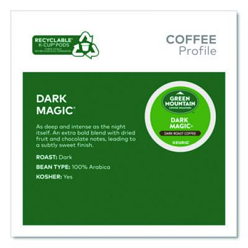 Green Mountain Coffee Dark Magic Extra Bold Coffee K-Cups, 0.4 oz, 48/Box (1635472)