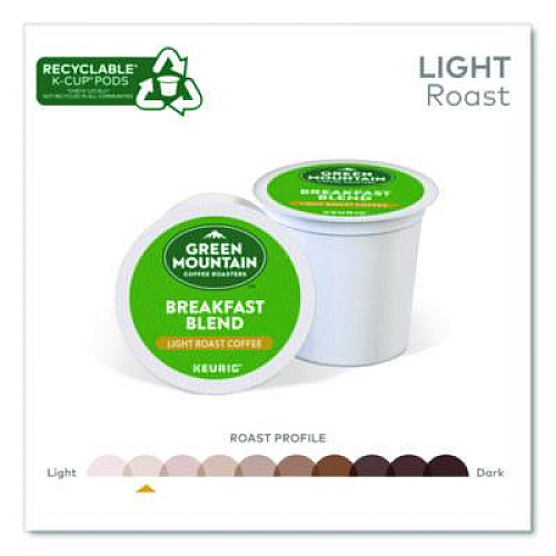Green Mountain Coffee Breakfast Blend Coffee K-Cups, 0.31 oz, 48/Box (1635473)