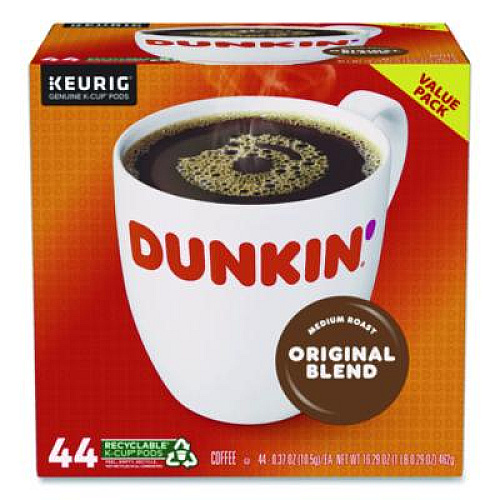 Dunkin' K-Cup Pods, Original Blend, 0.37 oz, 44/Box (2091512)