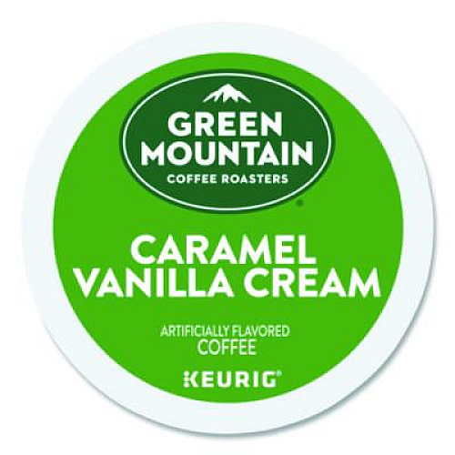 Green Mountain Coffee Caramel Vanilla Cream Coffee K-Cups, 0.33 oz, 48/Box (2140462)