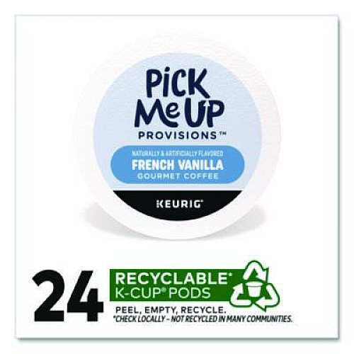 Pick Me Up Provisions French Vanilla Coffee K-Cups, 24/Box (24382842)