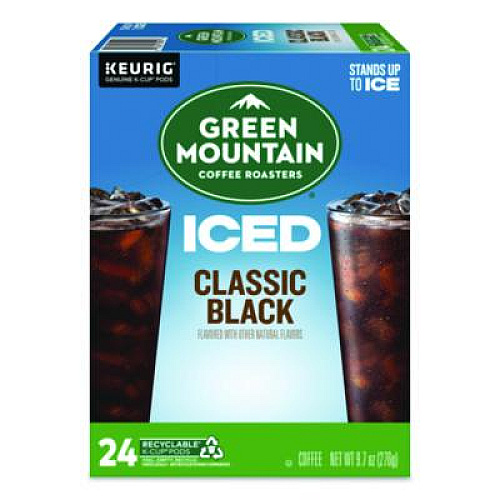 Green Mountain Coffee Classic Black Brew Over Ice Coffee K-Cups, 0.4 oz, 24/Box (5000372042)