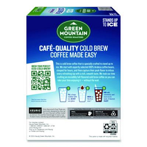 Green Mountain Coffee Almond Vanilla Brew Over Ice Coffee K-Cups, 0.21 oz, 20/Box (5000372045)