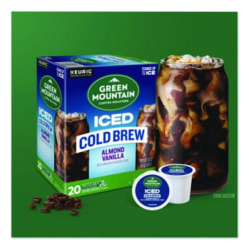 Green Mountain Coffee Almond Vanilla Brew Over Ice Coffee K-Cups, 0.21 oz, 20/Box (5000372045)