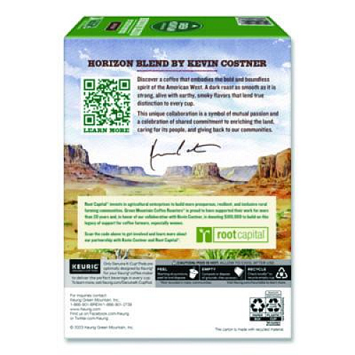 Green Mountain Coffee Horizon Blend by Kevin Costner Coffee K-Cups, 0.37 oz, 24/Box (5000379575)
