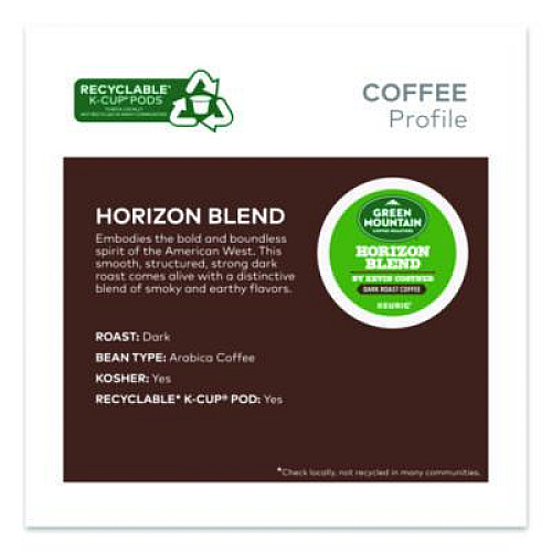 Green Mountain Coffee Horizon Blend by Kevin Costner Coffee K-Cups, 0.37 oz, 24/Box (5000379575)