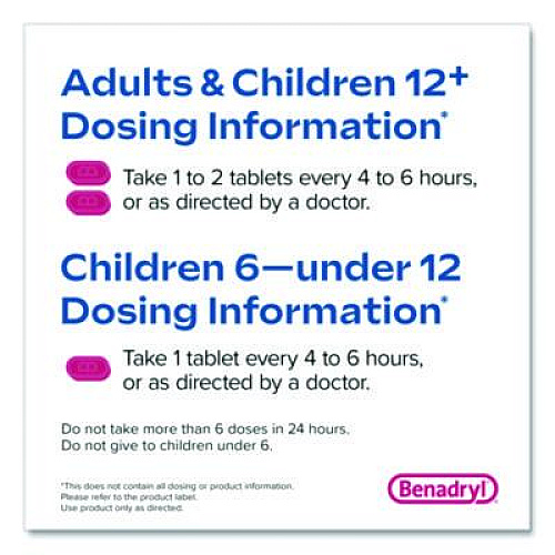 Benadryl Allergy Ultratabs Tablets, Two-Pack, 60 Packs/Box (17060)