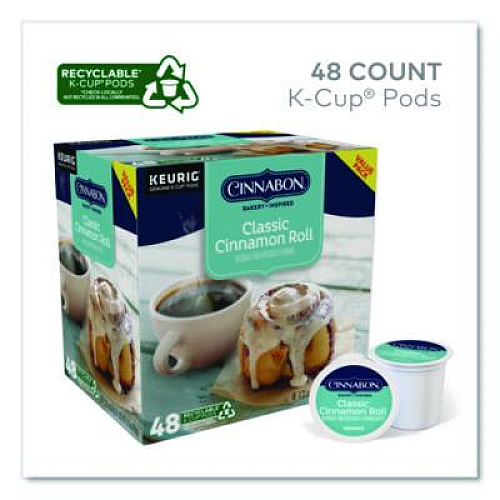 Cinnabon Classic Cinnamon Roll Coffee K-Cups, 0.33 oz, 48/Box (24297522)