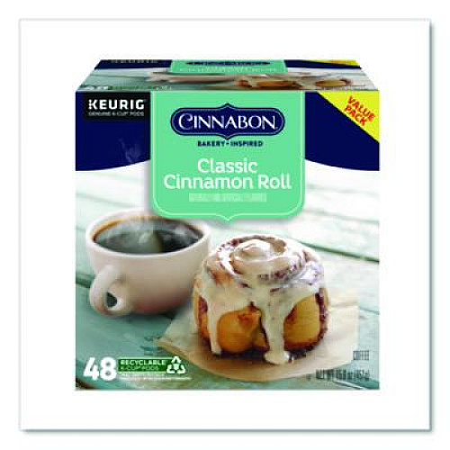 Cinnabon Classic Cinnamon Roll Coffee K-Cups, 0.33 oz, 48/Box (24297522)