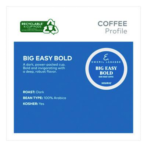 Emeril's Big Easy Bold Coffee K-Cups, 0.4 oz, 48/Box (24306974)