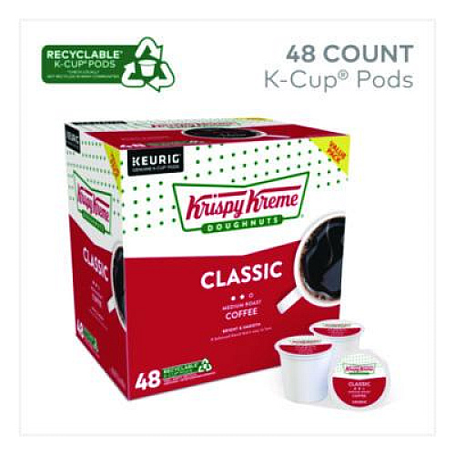 Krispy Kreme Doughnuts Classic Coffee K-Cups, Medium Roast, 0.33 oz, 48/Box (24306975)