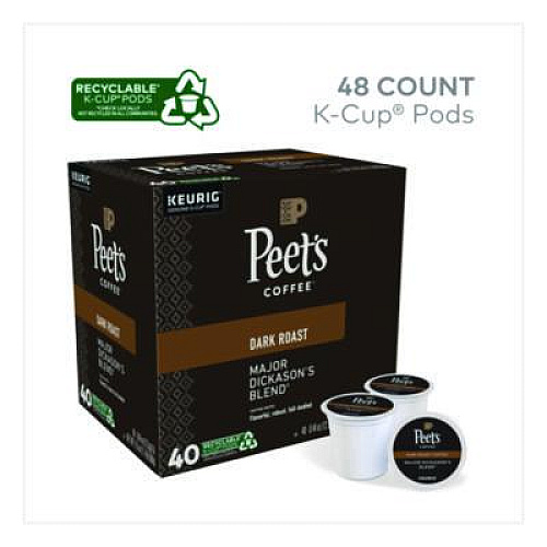 Peet's Coffee & Tea Major Dickason's Blend K-Cups, 0.44 oz, 40/Box (24306979)