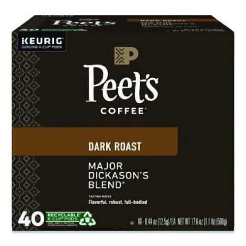 Peet's Coffee & Tea Major Dickason's Blend K-Cups, 0.44 oz, 40/Box (24306979)