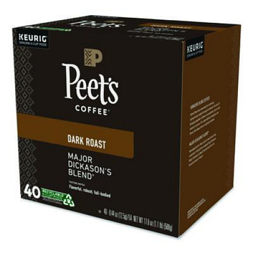 Peet's Coffee & Tea Major Dickason's Blend K-Cups, 0.44 oz, 40/Box (24306979)