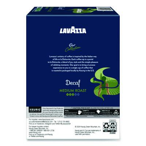 Lavazza Classico Coffee K-Cups, Decaf, 0.41 oz, 22/Box (5000375720)