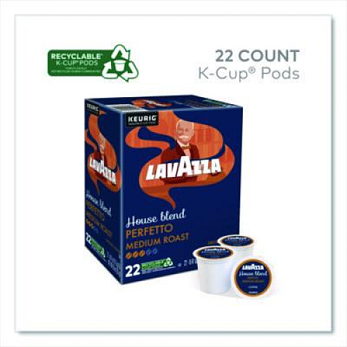 Lavazza Perfetto Coffee K-Cups, House Blend, 0.41 oz, 22/Box (5000382580)