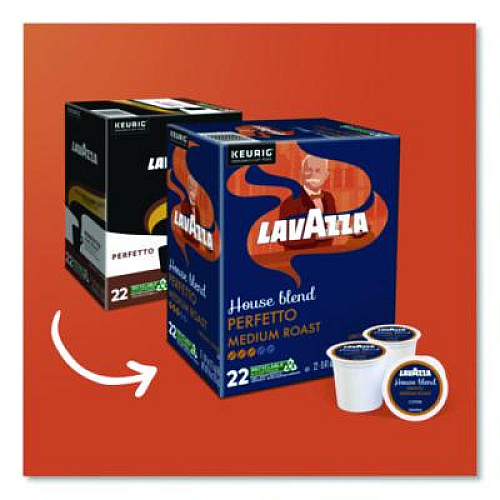 Lavazza Perfetto Coffee K-Cups, House Blend, 0.41 oz, 22/Box (5000382580)