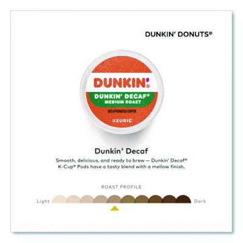 K-Cup Pods, Dunkin' Decaf, 44/Box (24306977)