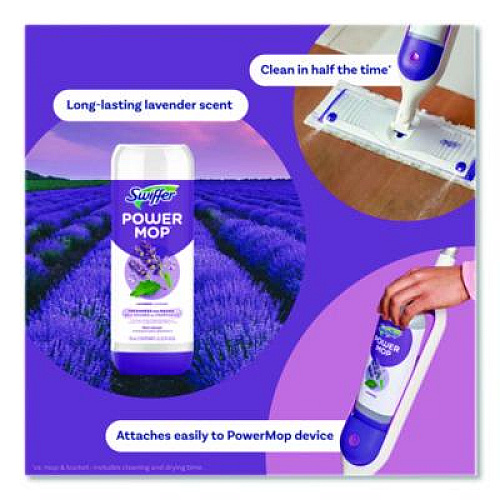 Swiffer PowerMop Refill Cleaning Solution, Lavender Scent, 25.3 oz Refill Bottle, 2/Pack (08423)