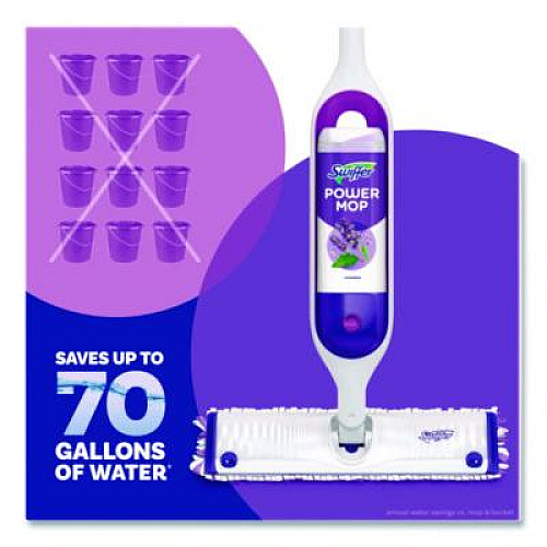 Swiffer PowerMop Refill Cleaning Solution, Lavender Scent, 25.3 oz Refill Bottle, 2/Pack (08423)