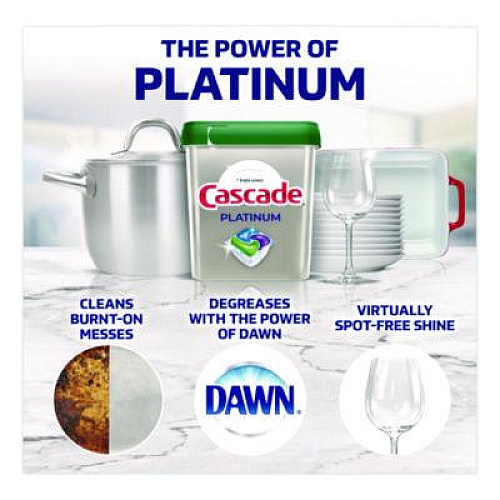Cascade ActionPacs, Fresh Scent, 38.6 oz Tub, 74/Pack (12052)