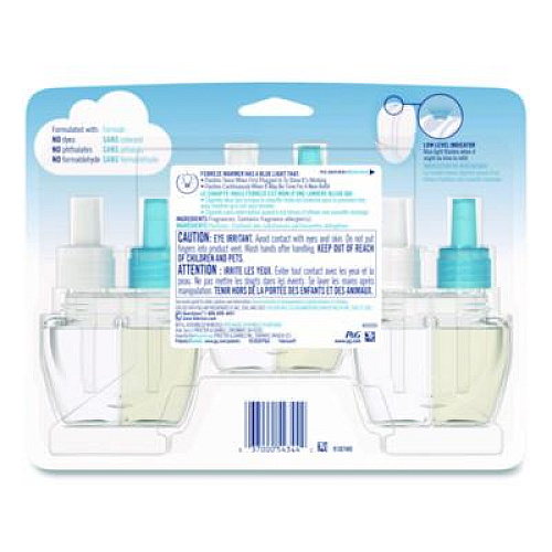 Febreze PLUG Air Freshener Refills, Linen and Sky, 0.87 oz, 3/Pack (54344EA)