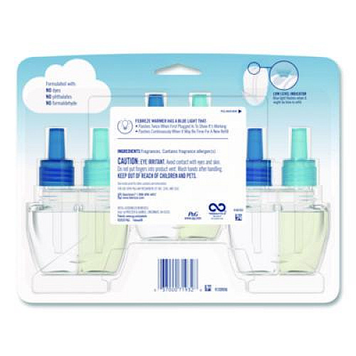 Febreze PLUG Air Freshener Refills, Ocean, 0.87 oz, 3/Pack (71932)
