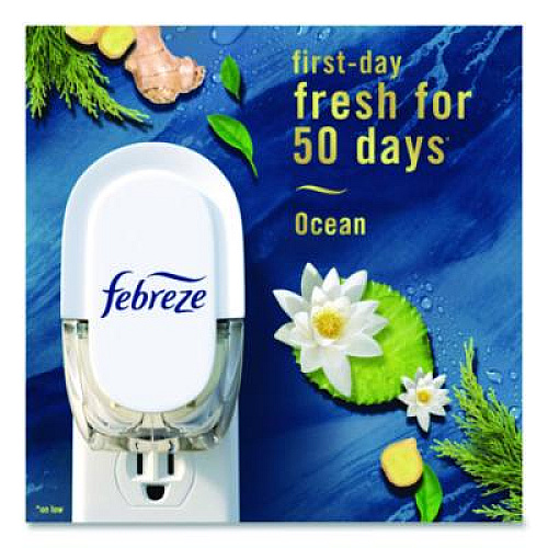 Febreze PLUG Air Freshener Refills, Ocean, 0.87 oz, 3/Pack (71932)