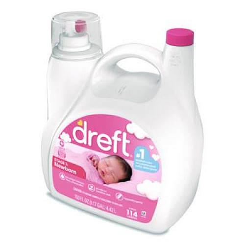 Dreft Ultra Laundry Detergent, Stage 1: Newborn, 150 oz Bottle with Dispensing Top (121283241)