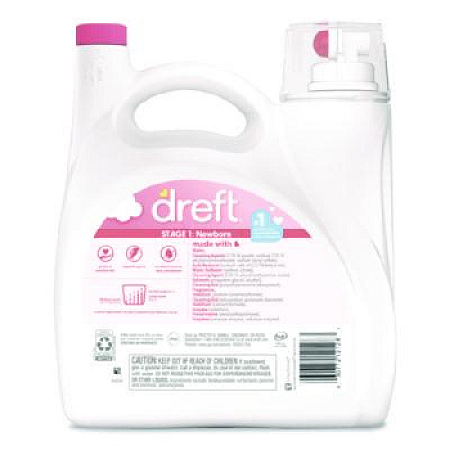 Dreft Ultra Laundry Detergent, Stage 1: Newborn, 150 oz Bottle with Dispensing Top (121283241)